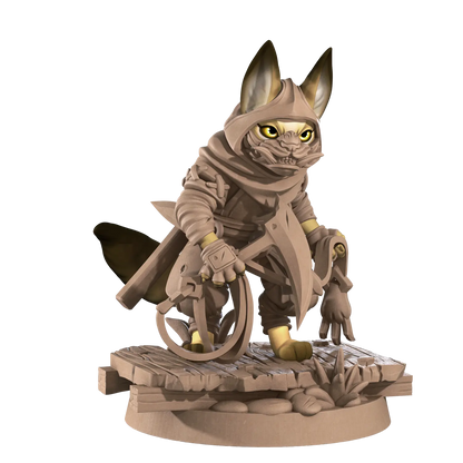 DnD Miniature - Rogue - Tabaxi Alisher 02 Miniature - Rogue - Tabaxi sold by DoubleHitShop