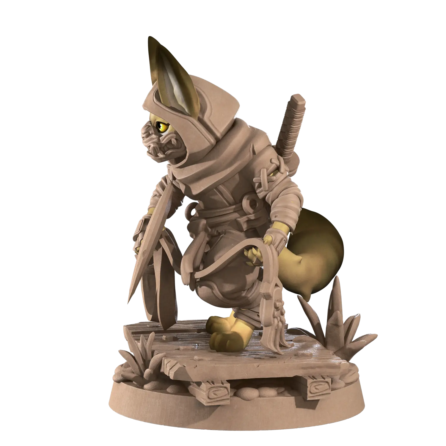 DnD Miniature - Rogue - Tabaxi Alisher 01 Miniature - Rogue - Tabaxi sold by DoubleHitShop