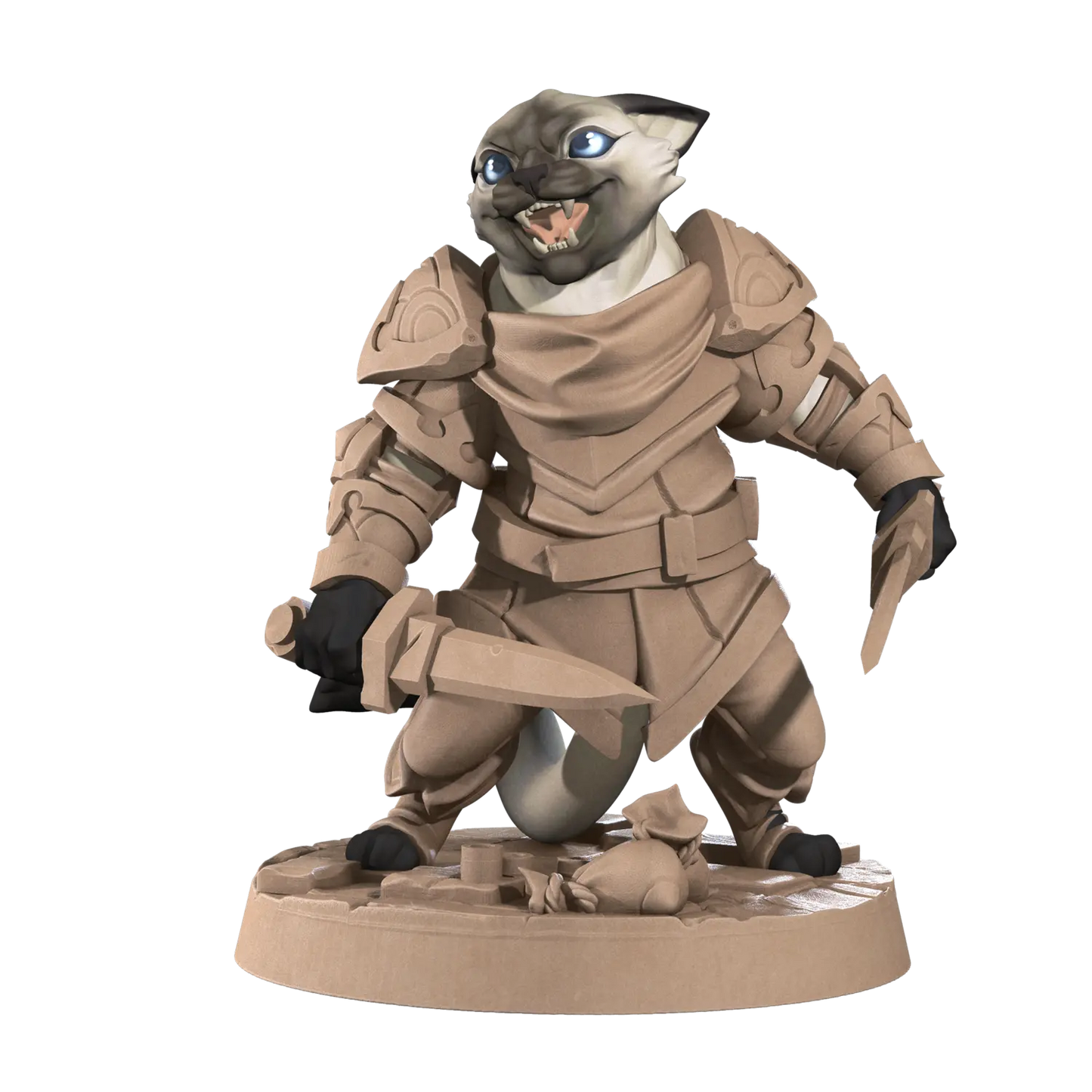 DnD Miniature - Rogue - Tabaxi Sylas  Miniature - Rogue - Tabaxi sold by DoubleHitShop