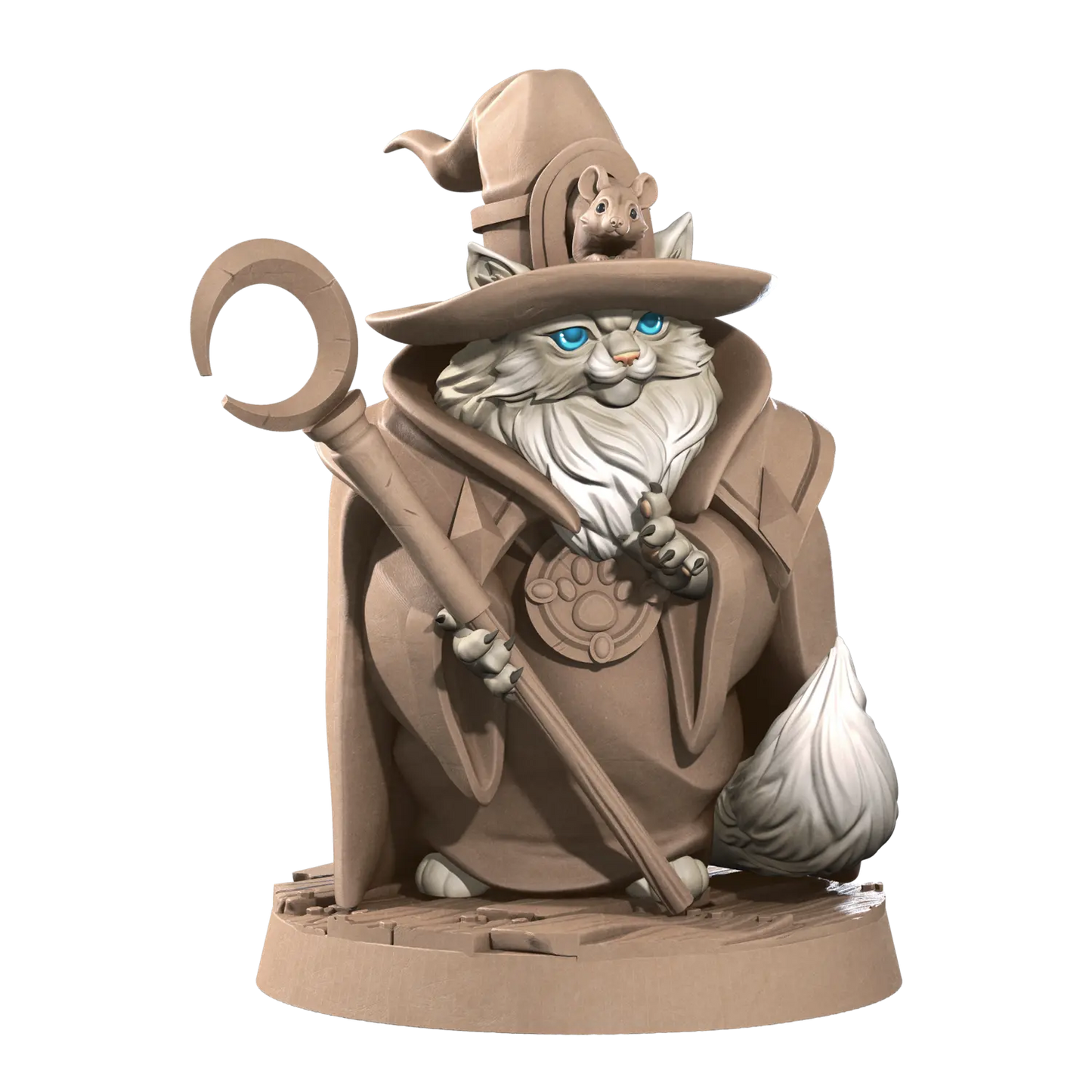 DnD Druid - Miniature - Priest - Sorcerer - Tabaxi - Wizard Jinx, the Cat Wizard  Druid - Miniature - Priest - Sorcerer - Tabaxi - Wizard sold by DoubleHitShop