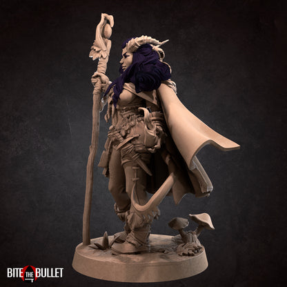 Miniature Druid Miniature Priest Sorcerer Tieflings Wizard Liria Shadowleaf by Double Hit Shop