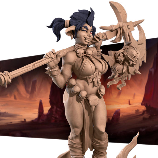 Miniature Barbarian Half-Orc Miniature nsfw Snaggle by Double Hit Shop