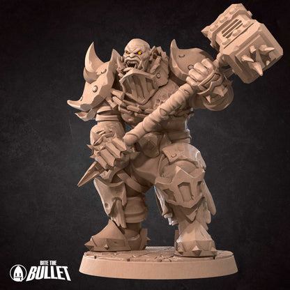 DnD Barbarian - Fighter - Miniature - Orc - Paladin Nazrak  Barbarian - Fighter - Miniature - Orc - Paladin sold by DoubleHitShop