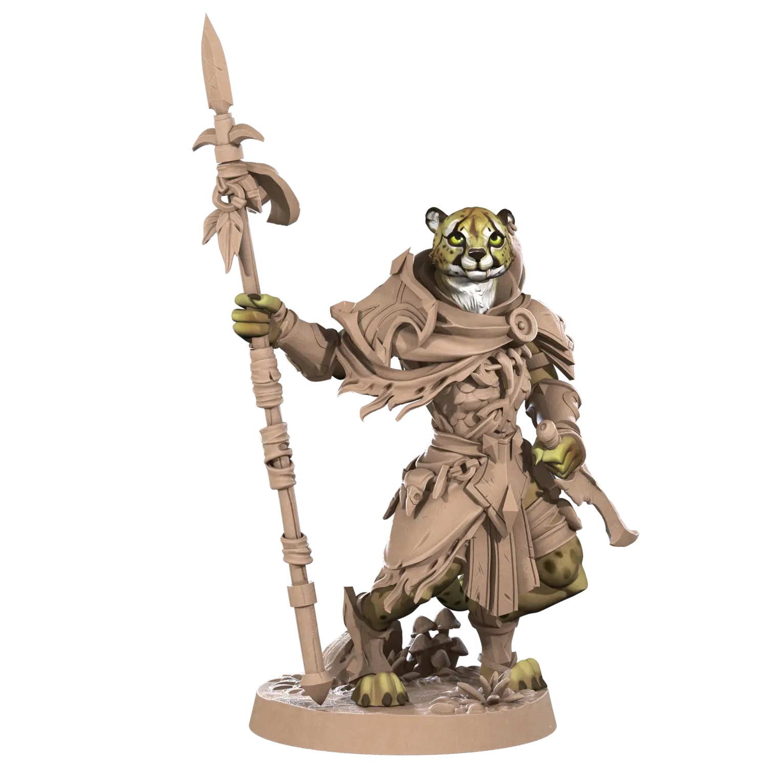 DnD Miniature - Ranger - Tabaxi Sapphire  Miniature - Ranger - Tabaxi sold by DoubleHitShop