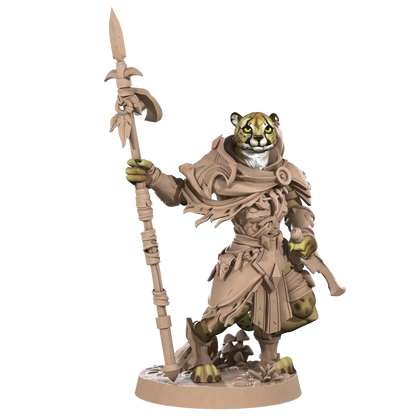 DnD Miniature - Ranger - Tabaxi Sapphire  Miniature - Ranger - Tabaxi sold by DoubleHitShop