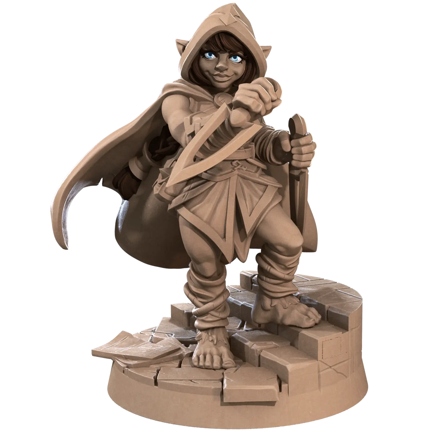 DnD Fighter - Halflings - Miniature - Monk - Ranger - Rogue Pialla  Fighter - Halflings - Miniature - Monk - Ranger - Rogue sold by DoubleHitShop