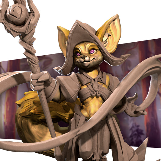 DnD Druid - Foxfolks - Miniature - Priest - Sorcerer - Wizard Willow  Druid - Foxfolks - Miniature - Priest - Sorcerer - Wizard sold by DoubleHitShop