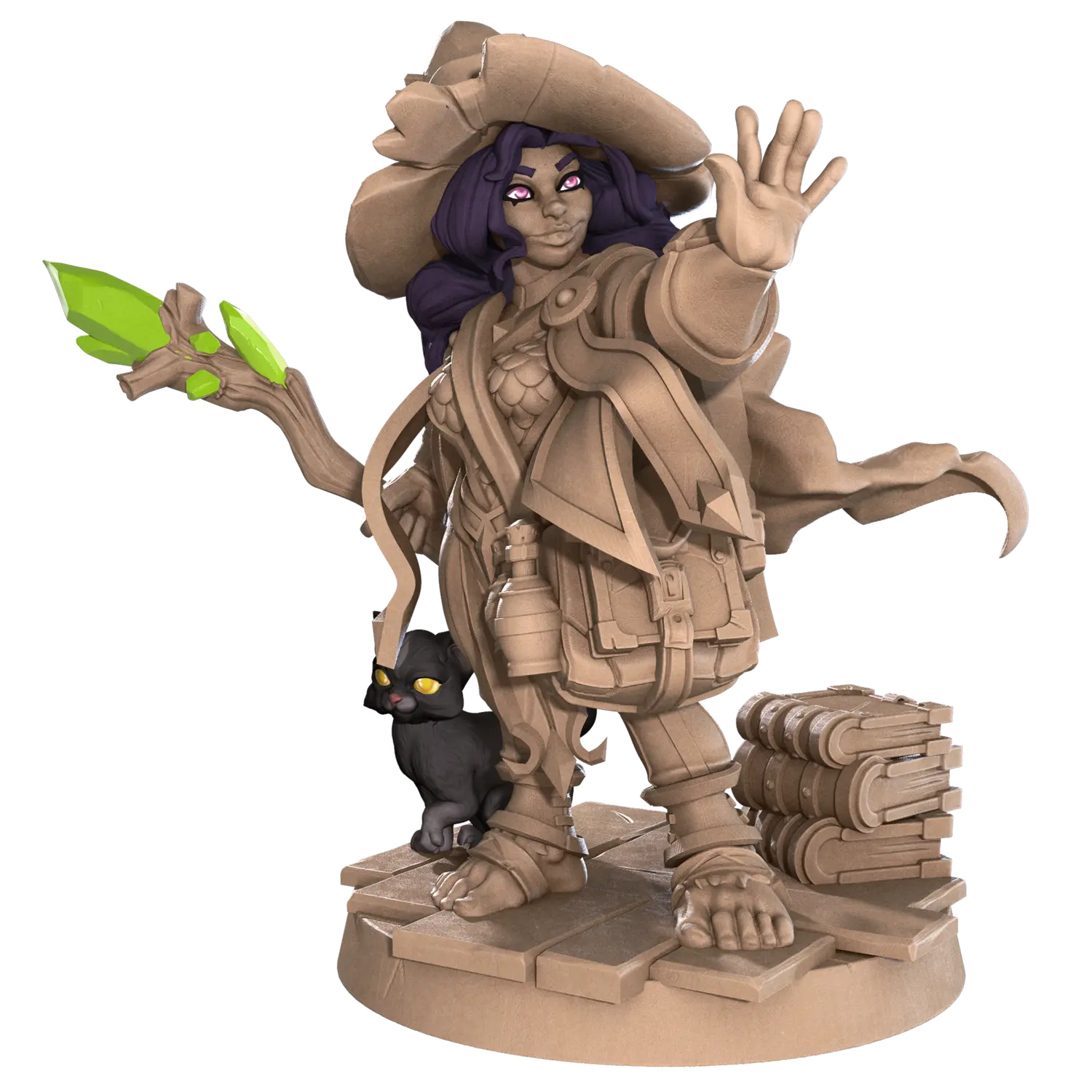 DnD Druid - Halflings - Miniature - Priest - Sorcerer - Wizard Hazel  Druid - Halflings - Miniature - Priest - Sorcerer - Wizard sold by DoubleHitShop