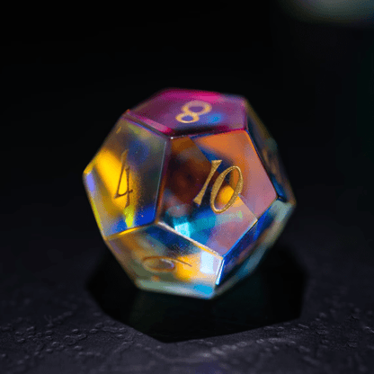DnD Dice Set - Gemstone - Glass Dichroic Luminous  Dice Set - Gemstone - Glass sold by DoubleHitShop
