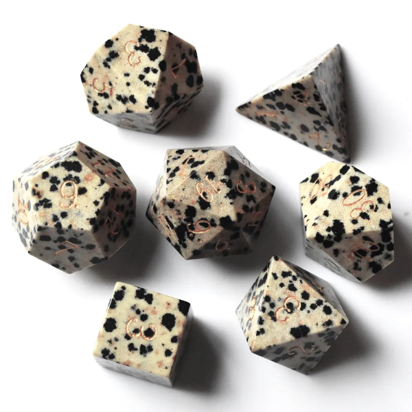 DnD Dice Set - Gemstone Speckled Stone  Dice Set - Gemstone sold by DoubleHitShop