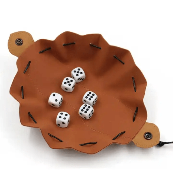 DnD Dice Holder - Dice Tray Leather Dice Bag  Dice Holder - Dice Tray sold by DoubleHitShop