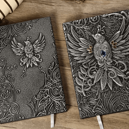 Journal Journal Owl Journal Silver by Double Hit Shop