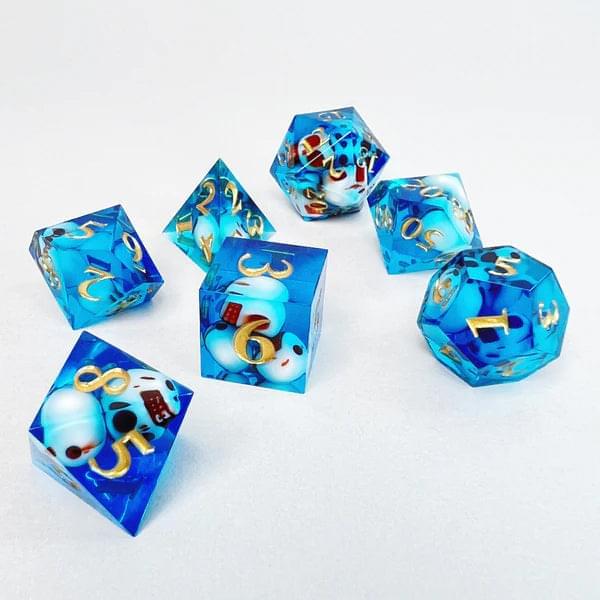 DnD Dice Set - Resin Halloween Skull  Dice Set - Resin sold by DoubleHitShop