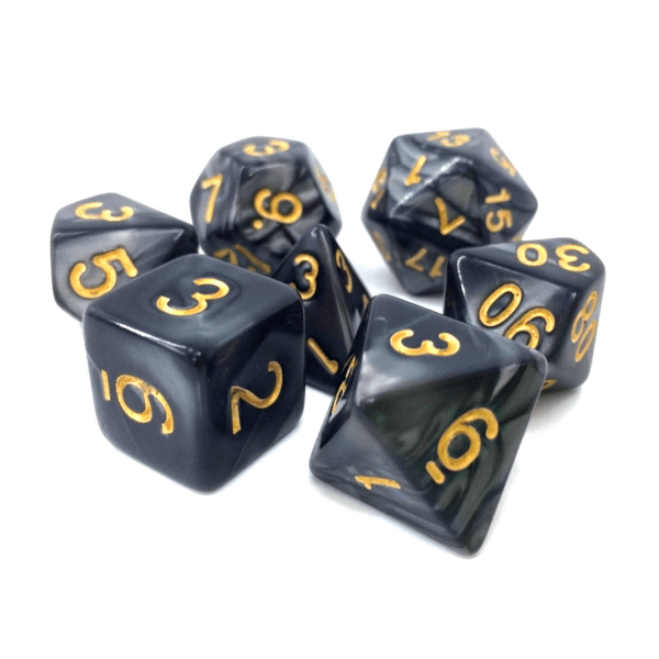 DnD Acrylic - Dice Set Pearl Dice Set  Acrylic - Dice Set sold by DoubleHitShop