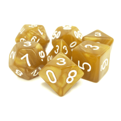 DnD Acrylic - Dice Set Pearl Dice Set  Acrylic - Dice Set sold by DoubleHitShop