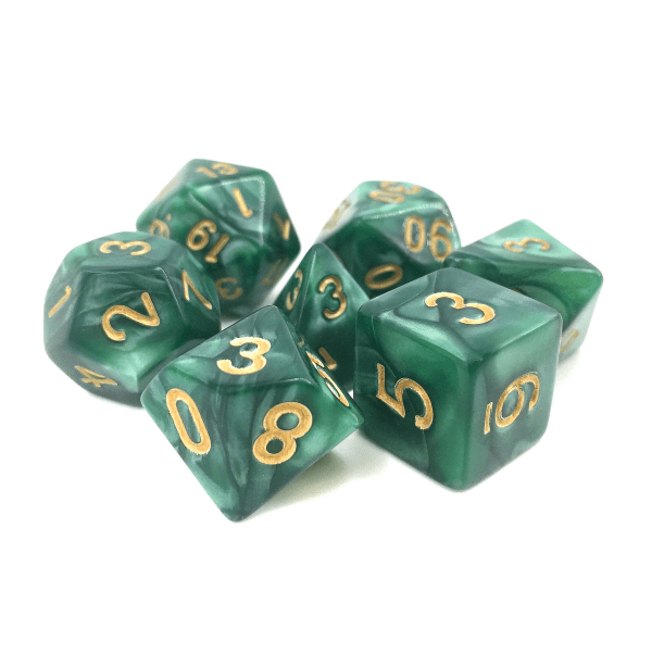 DnD Acrylic - Dice Set Pearl Dice Set  Acrylic - Dice Set sold by DoubleHitShop