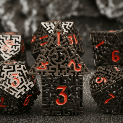 Egyptian Labyrinth RPG Metal Dice Set - #FBG4338 - Mindtaker Miniatures