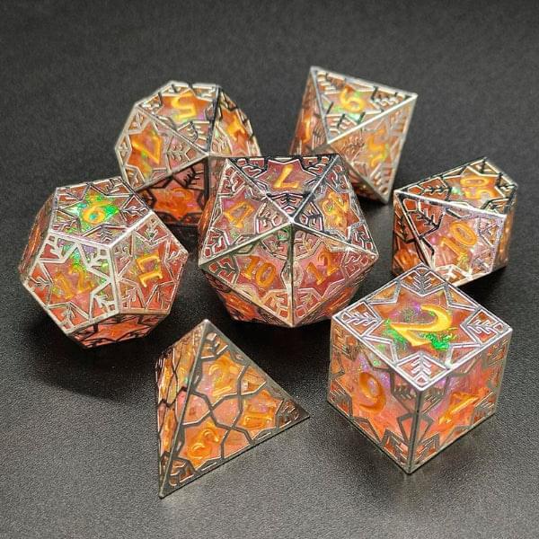 DnD Dice Set - Resin Gilded Luck  Dice Set - Resin sold by DoubleHitShop