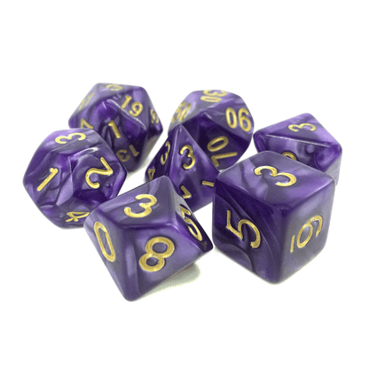 DnD Acrylic - Dice Set Pearl Dice Set  Acrylic - Dice Set sold by DoubleHitShop