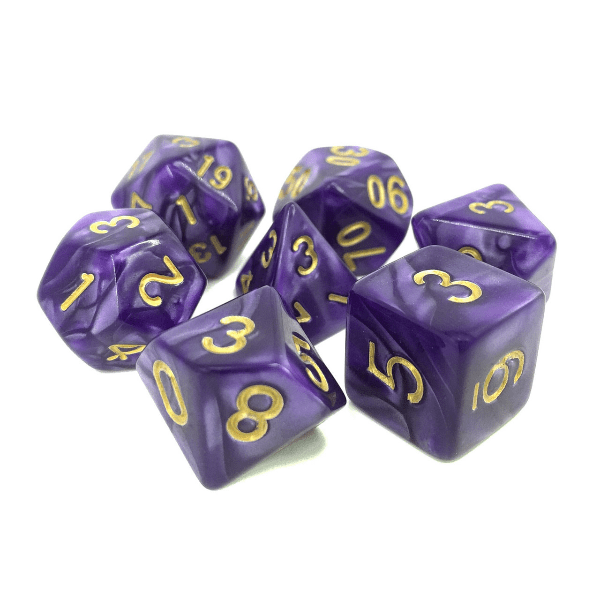 Dice Set Acrylic Dice Set Pearl Dice Set by Double Hit Shop