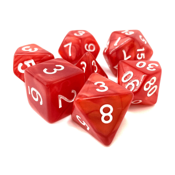 DnD Acrylic - Dice Set Pearl Dice Set  Acrylic - Dice Set sold by DoubleHitShop